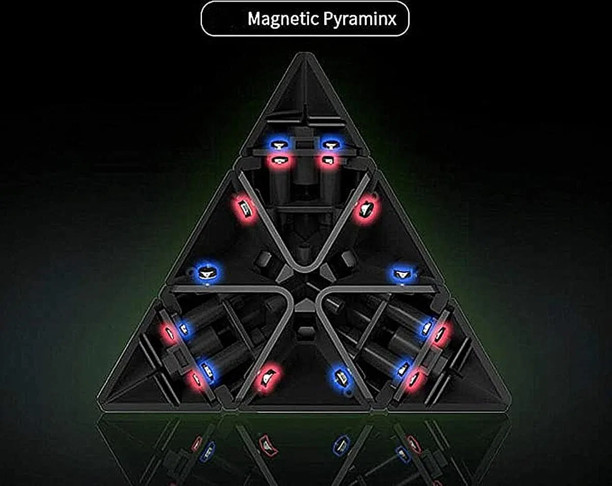 Logica Gochi - Cubo Magico Ms Pyraminx Magnetico - Speedcube economico - Puzzle professionale - Cubo da collezione e per speedcubing - Giochi logici - Puzzle 3D facile