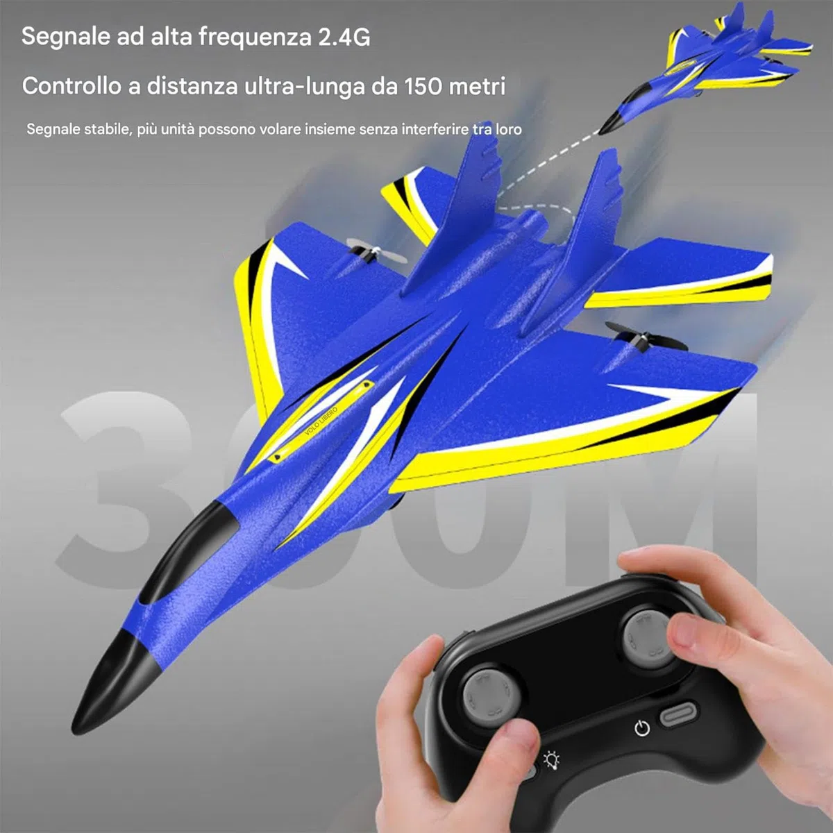 Aereo Telecomandato Con Fotocamera - Grande Aereo RC, Luci A LED Colorate | Giocattolo Volante Impermeabile Da 2,4 GHz, Motore Bimotore Per Uso Esterno Ed Interno, Aereo Educativo Per Bambini E Princi
