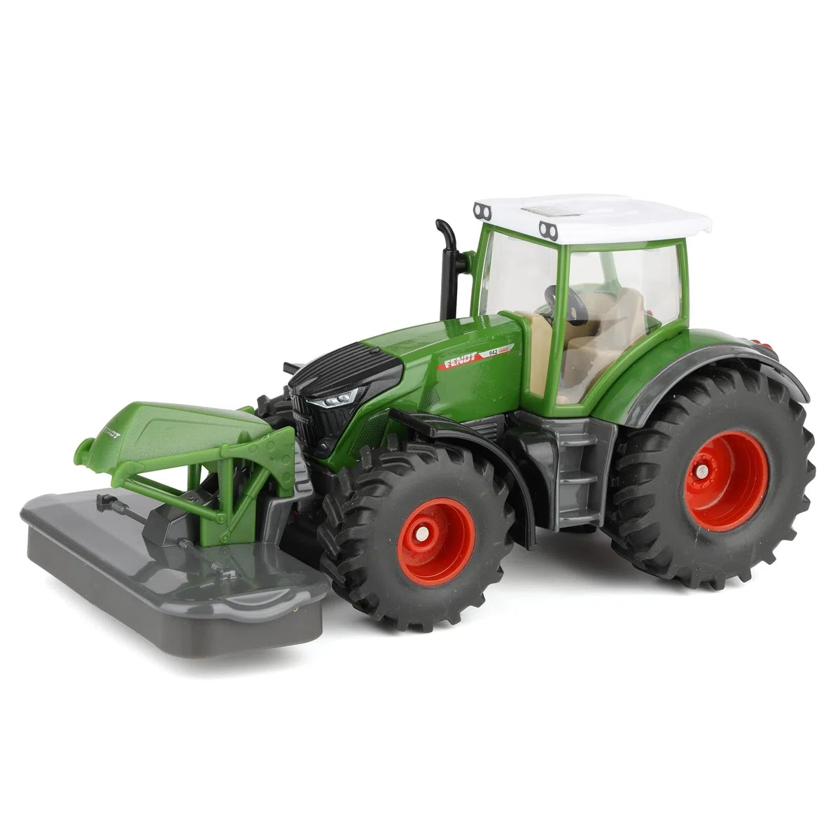 Siku 2000, Trattore Fendt 942 Vario con falciatrice frontale, Metallo/Plastica, 1:50, Verde, Falciatrice e cabina rimovibili, Gancio di traino