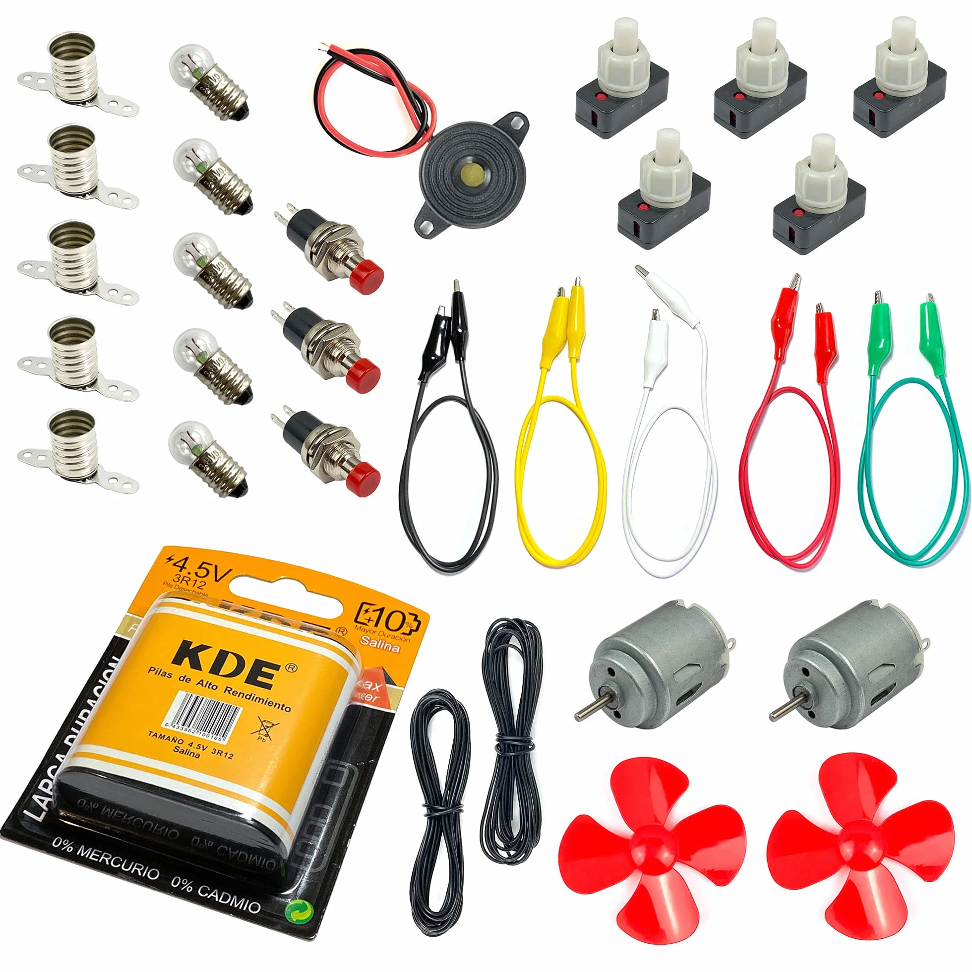 Kit elettrico scolastico avanzato - circuiti elettrici, kit circuito elettrico scuola, kit elettronica, kit scuola, esperimenti scientifici per bambini, circuito elettrico scolastici.