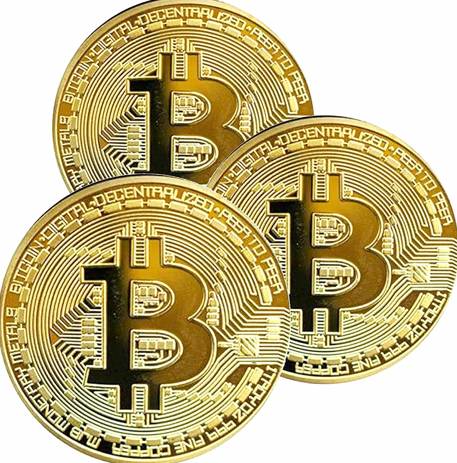 Dawnzen 12 Pz Bitcoin Moneta Fisica, Oro Placcato Moneta Bitcoin Regalo Collezionabile BTC Coins con Capsula Protettiva