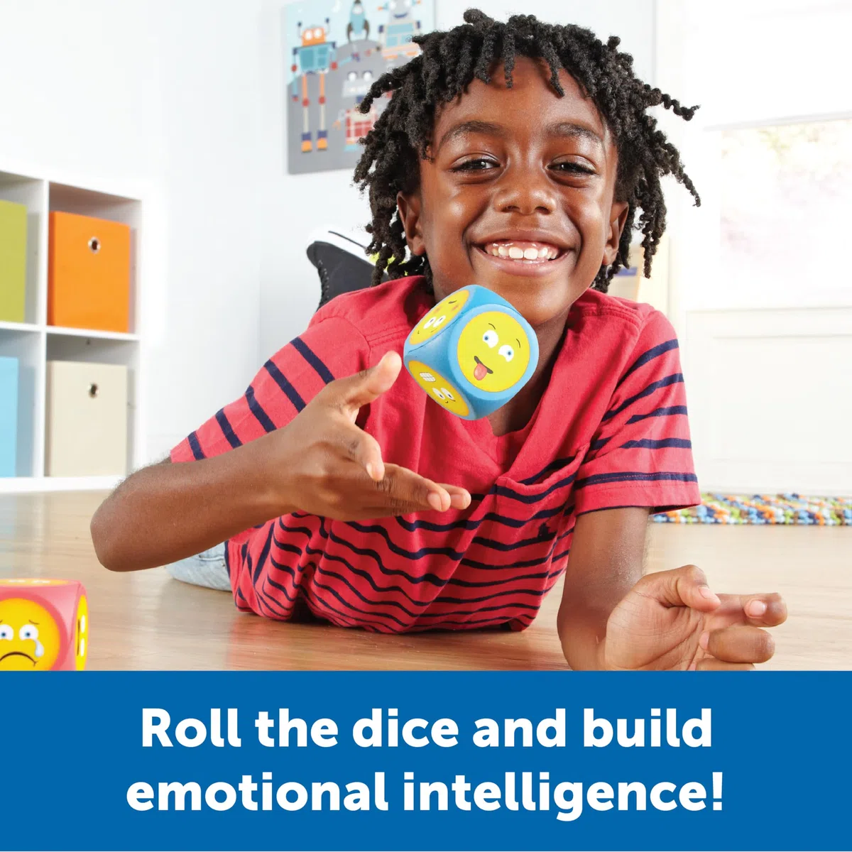 Learning Resources Dadi con Emoji in Schiuma Morbida (Set da 4)
