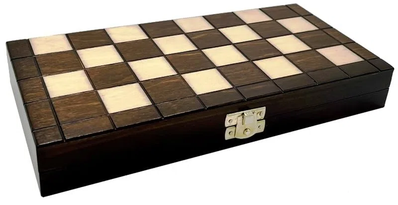 Un gioco di dama – Checkers 64 campi – Scacchiera pieghevole |25 x 25 cm| in legno & 24 Checkers |2 cm | – Checkers Set