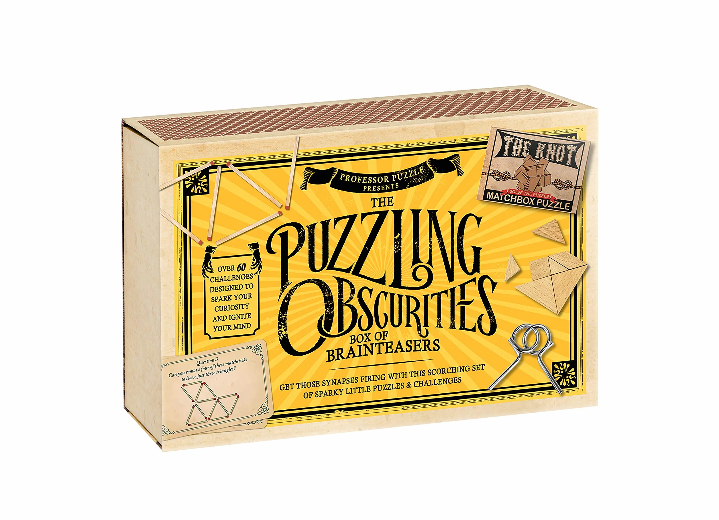 Professor PUZZLE- Puzzle, Colore Giallo, Brain Training Puzzles, EM0347US
