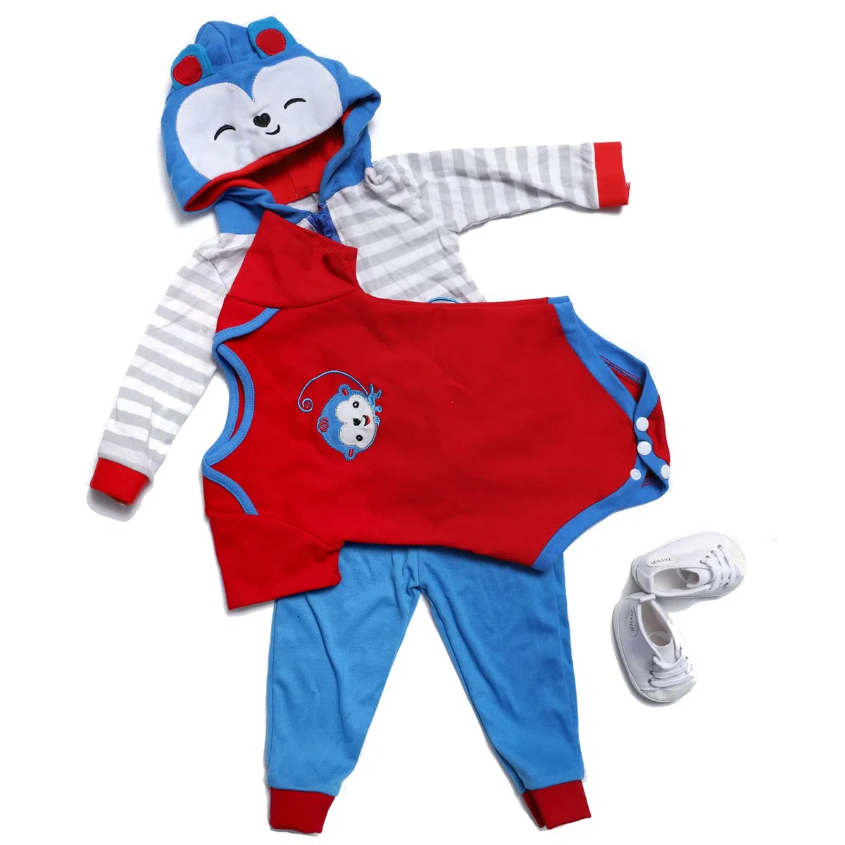 ZIYIUI Vestiti per Bambole per New Born Baby Doll, Cotone con Cappello per 18 "-22" Carino Vestiti Bambolotti (45-55 cm) (Scimmia blu)