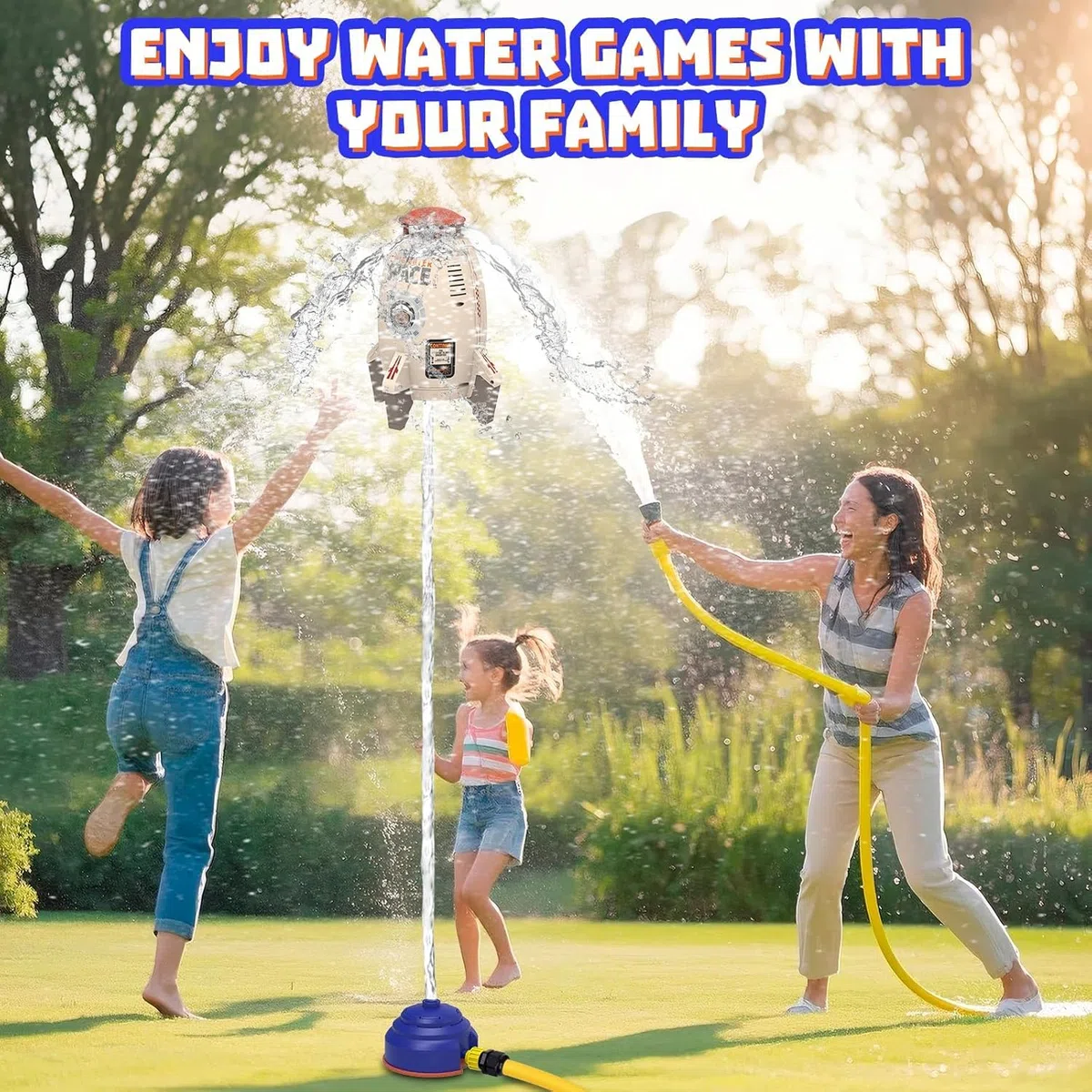 Razzo Spruzzante – Gioco Estivo con Getto d’Acqua a Pressione, Altezza Regolabile, per Bambini, Cortile e Giardino | FUNLUNCHER