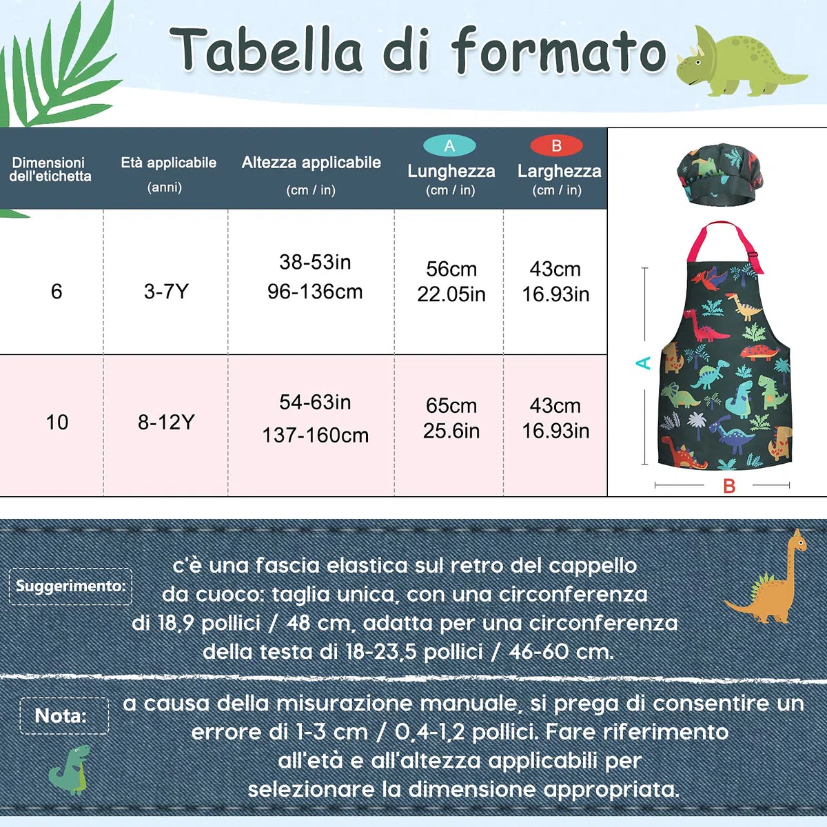 Anpro 27 Pezzi Set da Cucina per Bambini, Dinosauro Set di Chef Gioco di Utensili Bambini da Accessori, Cuoco Cappello Utensili da Cucina Mitt, Ideale Regalo di Compleanno e Natale, 3-7 Anni