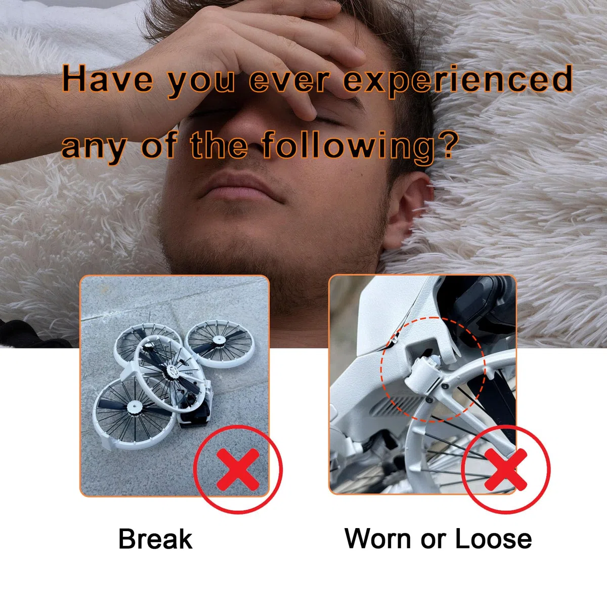 Braccio di ricambio per DJI Flip originale bracci di ricambio per armache, accessori droni (universale per braccio anteriore e posteriore)