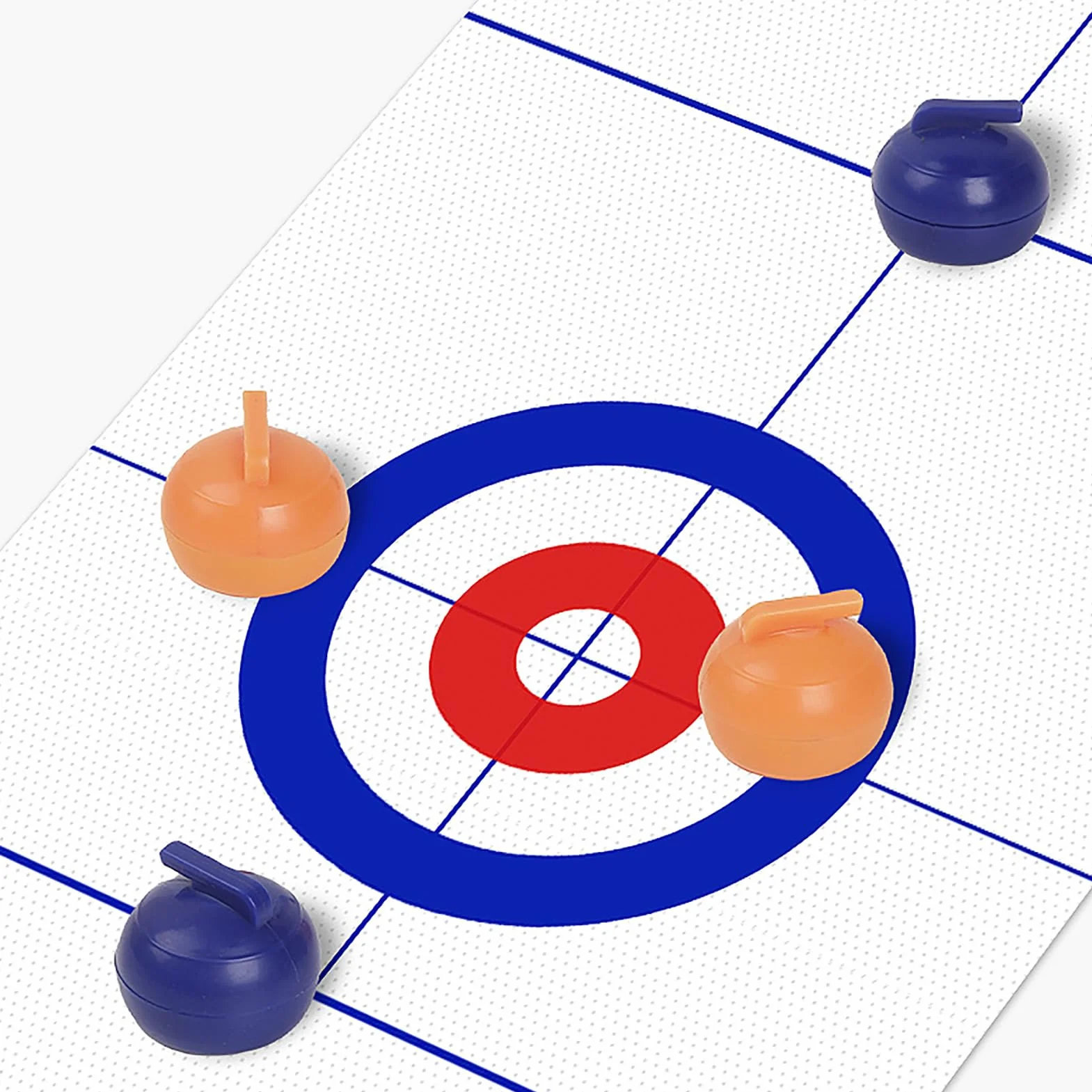 Générique Curling de – Mini Gioco Sportivo di Pellet, Kit di Gioco da Scrivania Indoor | Tappetino Attività Familiare Multifunzionale da 53 x 10 Pollici per Intrattenimento Tempo Libero a Casa con Uno