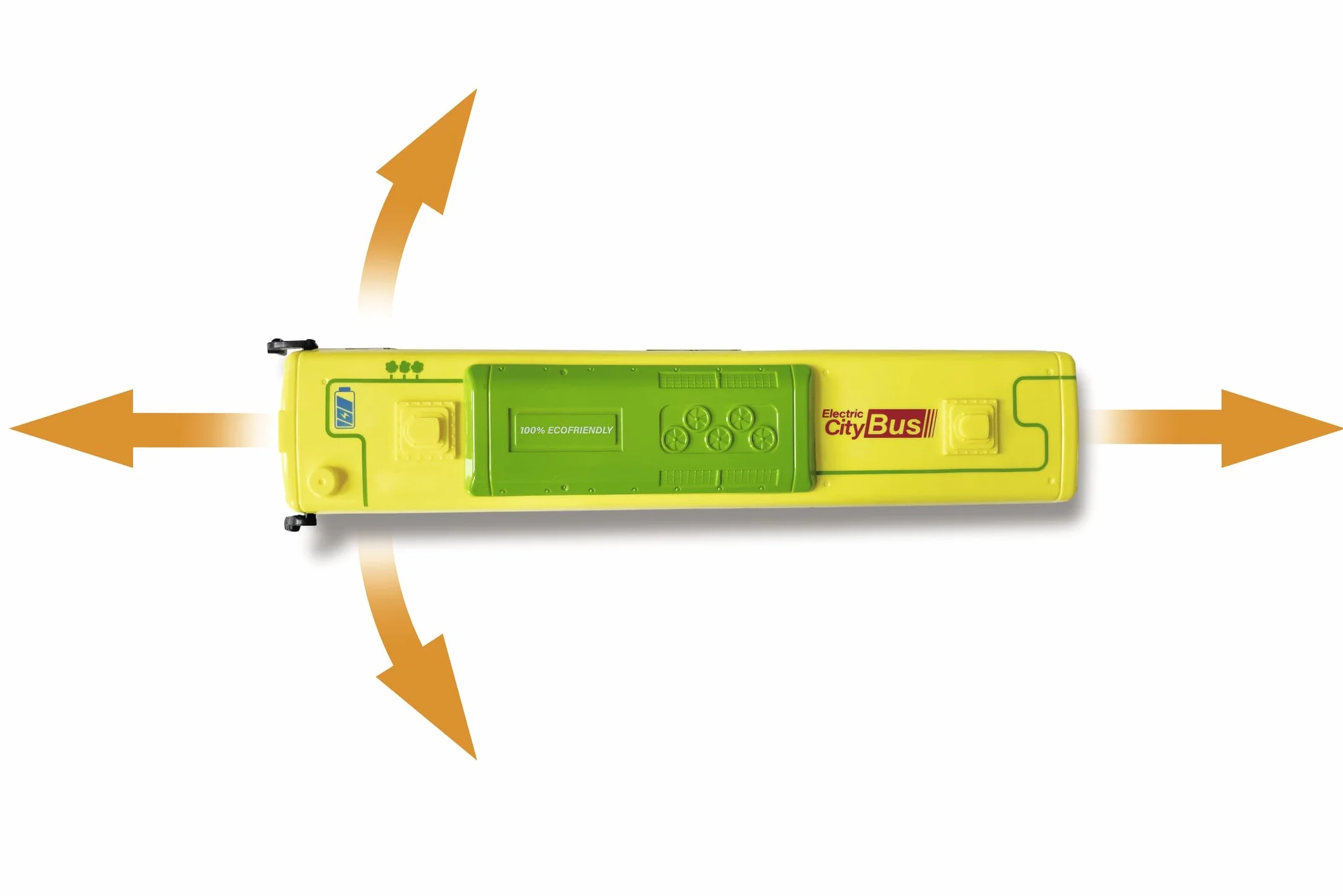 Carson 500404282 Electric City Bus 2.4GHz 100% RTR - 100% pronto alla guida, autobus giocattolo, auto giocattolo, auto telecomandata, per bambini a partire da 8 anni, tempo di guida circa 60 min