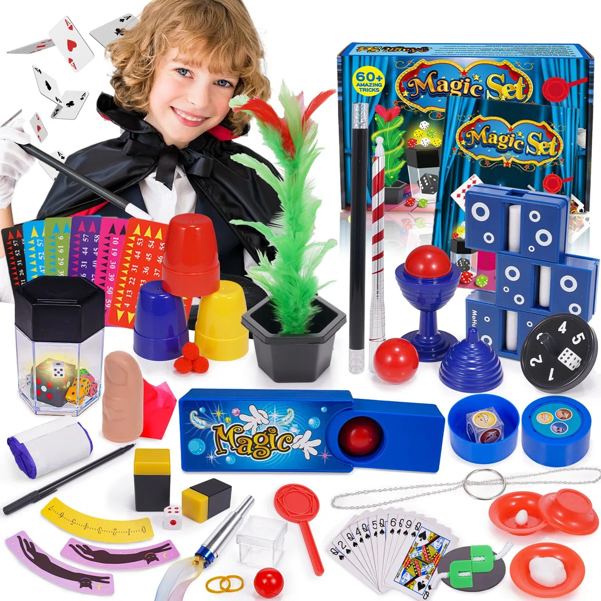 Giochi di Magia, Giocattoli Bambino 6 7 8 9 Anni Trucchi di Magia Giochi Bambino Bambina 6 7 8 9 10 Anni Maschio Regalo Bambino Bambina 6-10 Anni 60+ Trucchi Magici Regalo Bimbo 6-9 Anni Maschio