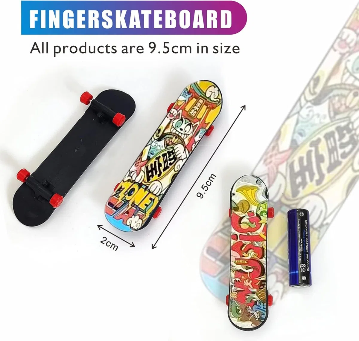 Skateboard Finger, 20 Pezzi Mini Skate Board Professionale Skate per Dita Mini Dito da Skateboard per Bambini Compleanno, Regali di Natale, Premi per Lezioni Scolastiche (Colore Casuale)