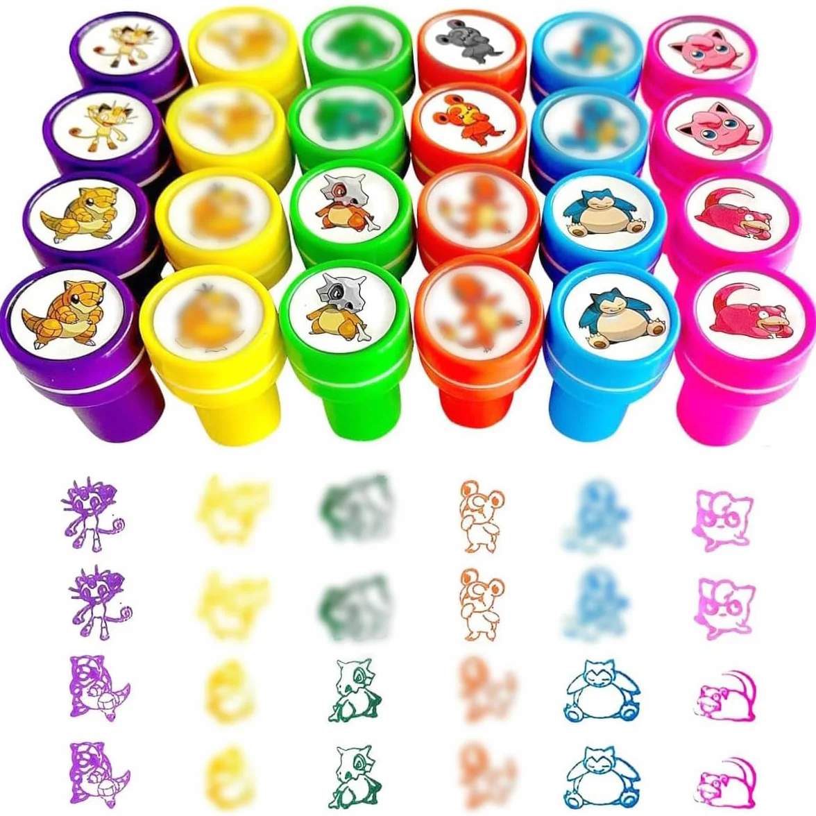 LGZIN Timbri per Bambini, Set di 24 Timbri Bambini, Timbrini Lavabili per Bambino, per Piccoli Regali per Bambino, Natale, Feste, Compleanni dei Bambi-Ni