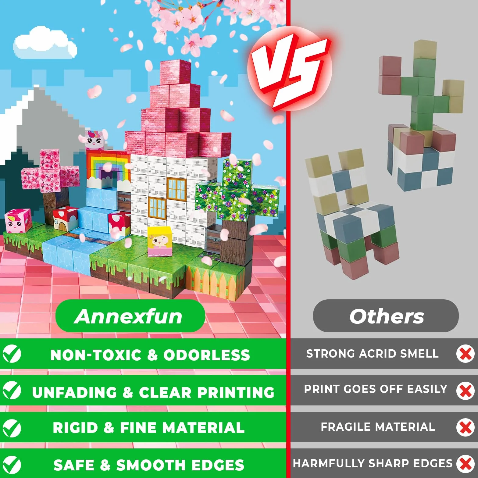 Blocchi Magnetici Mondo di costruzioni magnetiche Costruisci il Mio Favoloso Mondo Magnetico di Unicorni 100 Pezzi Blocchi Magnetici Regali di Unicorni per Ragazze 4 5 6 7 8 9 Giochi Magnetic