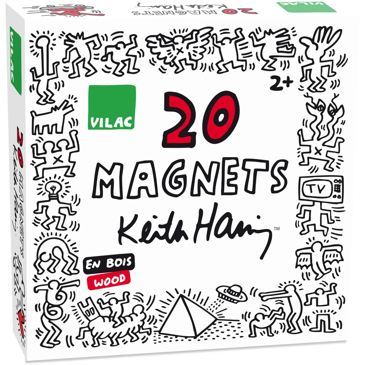 Vilac - Set di magneti Keith Haring - edizione limitata - 9226, multicolore, piccolo
