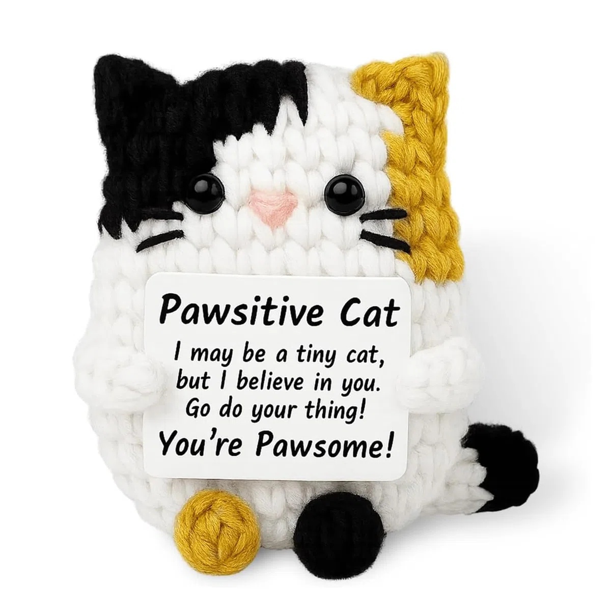 Gatto all'Uncinetto Divertente Fatto a Mano, Adorabile Animale, Sostegno emotivo, Idea Regalo per Donne, Uomini, Amici, Mamma, Compleanno, Natale, Festa della ma