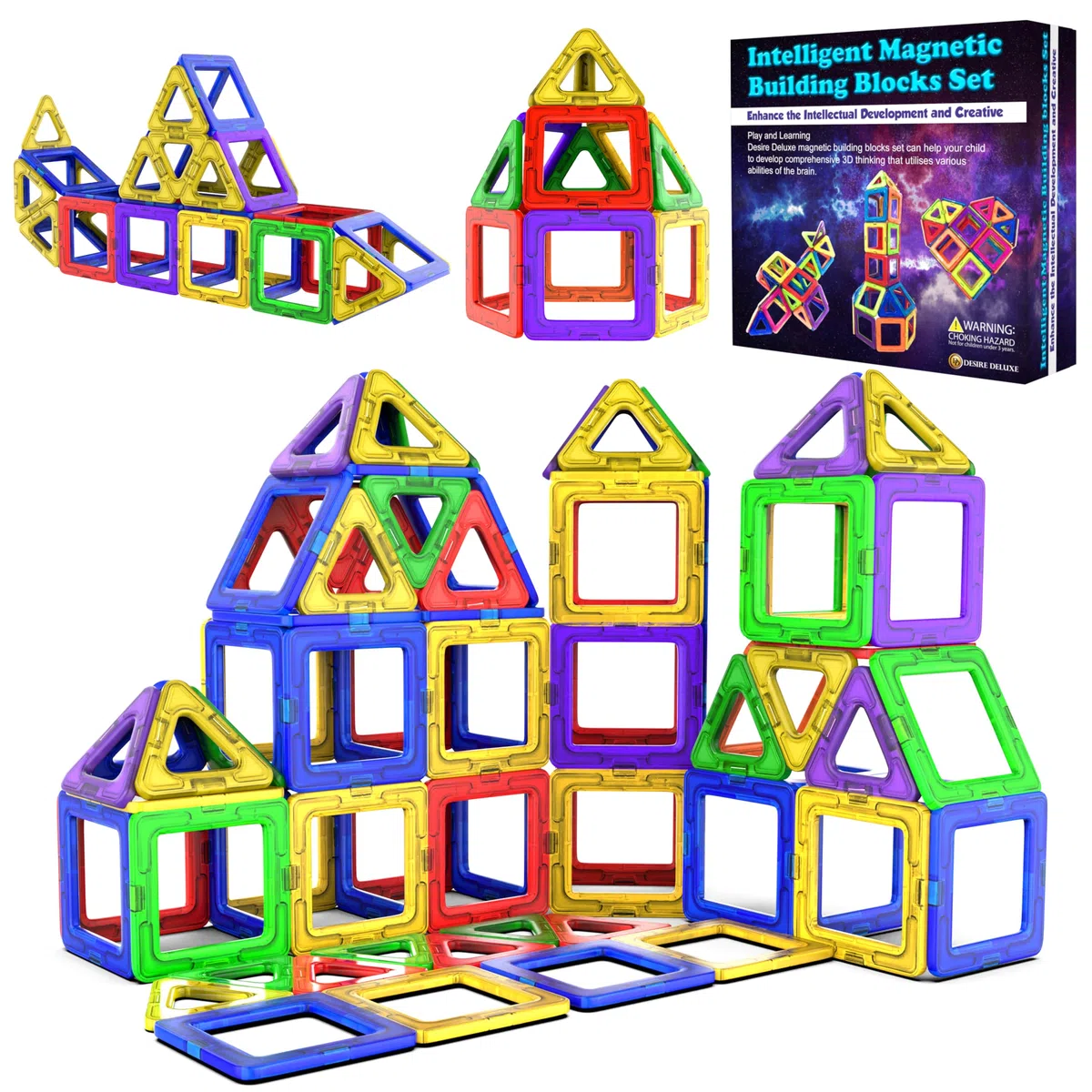 Desire Deluxe Costruzioni per Bambini Set Tessere magnetiche - Giochi Bambina 3 4 5 6 7 anni Educativo Giocattolo Presente per Bambini