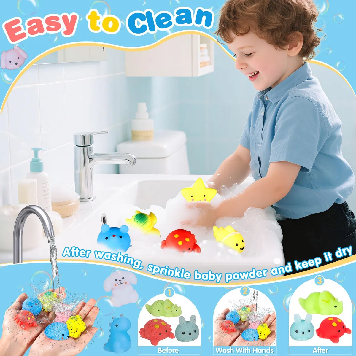 Purpledi Squeeze Toys Squishy Giocattoli 50 pezzi per Feste per Bambini, Giocattoli Antistress da Spremere Morbidi , Regalo di Natale,Regalini Fine Festa Compleanno