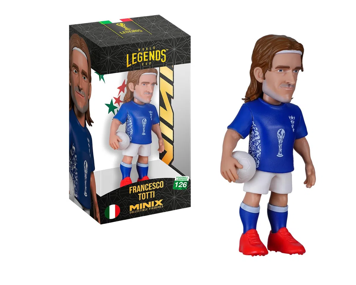 MINIX - Football Legends - Coppa del Mondo di Leggende #126 - Italia - Totti - Personaggio da collezione 12 cm