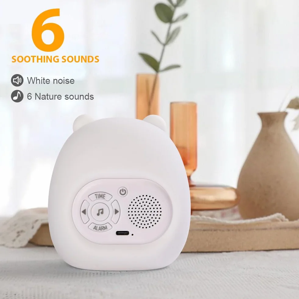 HOTUT Sveglia Bambini, Sveglia Digitale per Bambini, Sveglie da comodino con Luce Notturna Funzione Snooze Timer, 8 Colori Dimmerabile Lampada Notturna Ricaricabile, 6 Suonerie&Colori 8 Musica, Orso