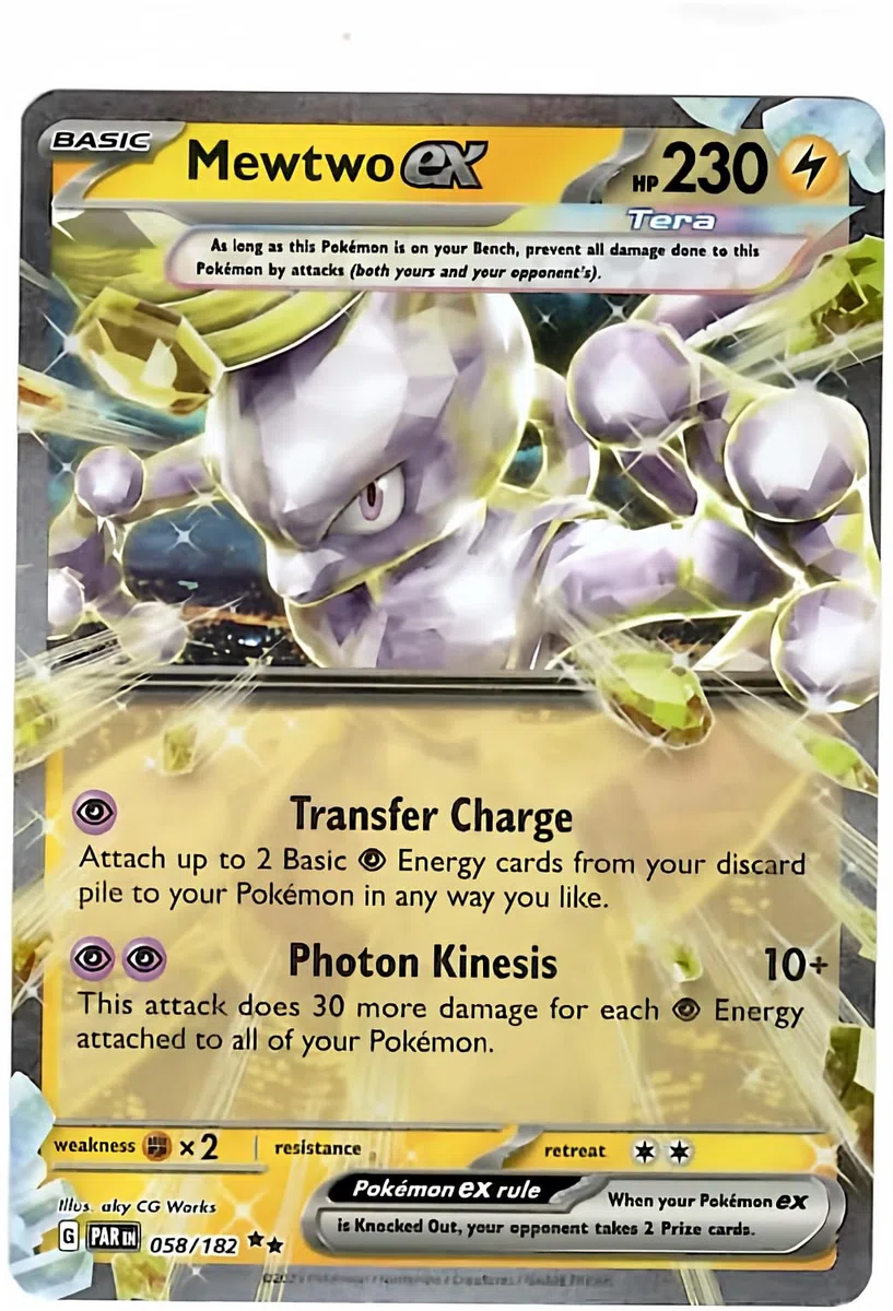 Pokemon - Mewtwo ex 058/182 - Paradox Rift - Tera Double Rare - Carta singola