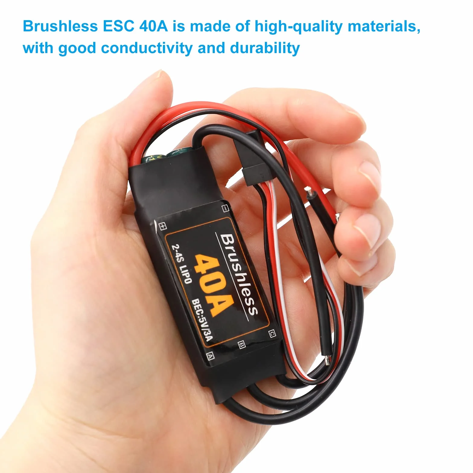 RUIZHI 40A ESC 2-4S Brushless ESC Regolatore di Velocità 5V 3A BEC Regolatore di Velocità Motore per ala Fissa FAI DA TE RC Drone Elicottero Quadcopter