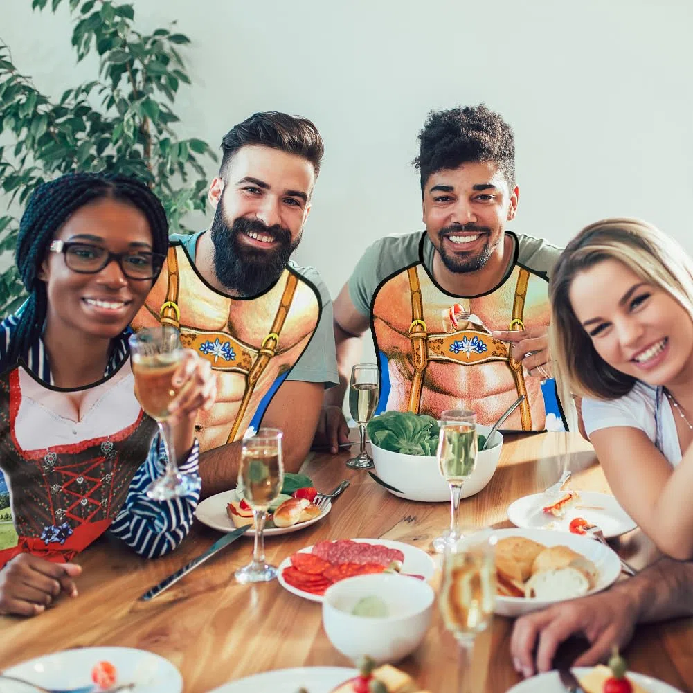 EQLEF Bavaglini Adulti Divertenti, Bavaglino Adulti Scherzo per Gli Uomini Donne Lavabili Bavaglini per Adulti Divertenti Bavaglia Adulto Simpatica per I Regali di Festa
