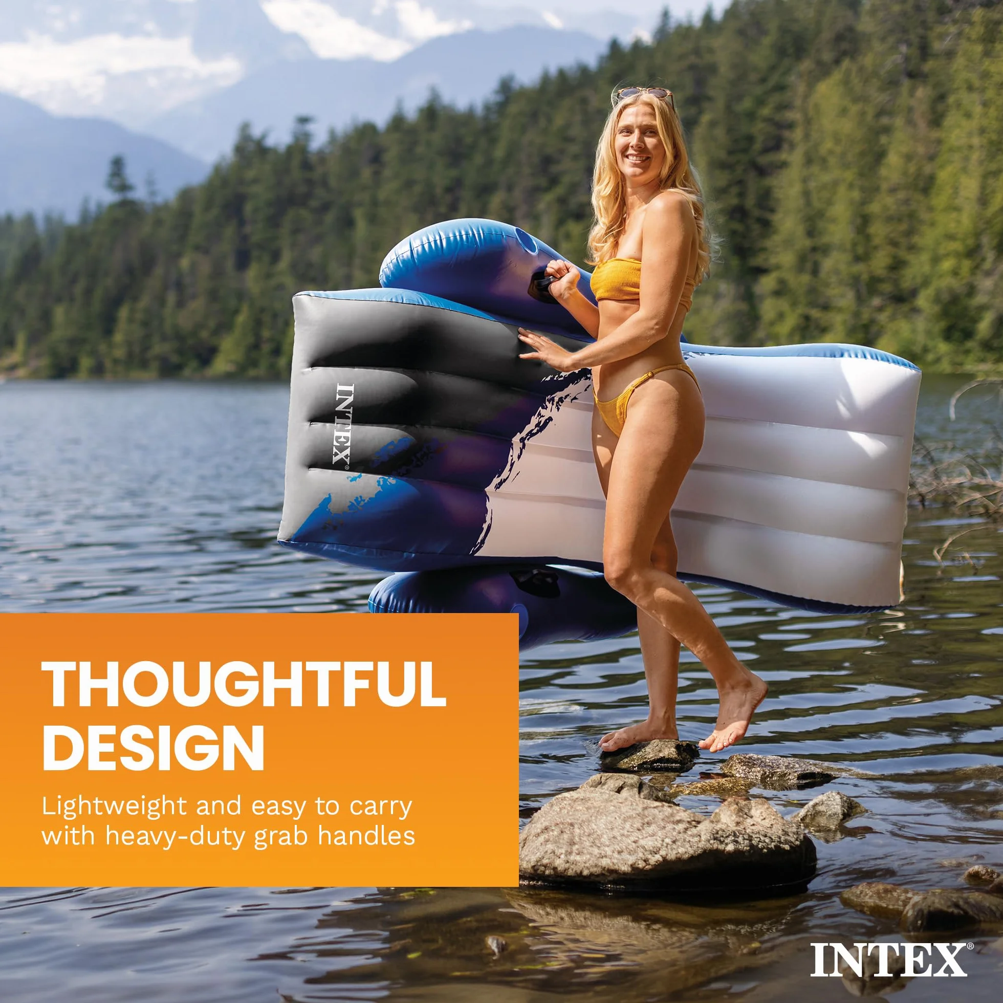 Floating Recliner Inflatable Lounge, 71in X 53in