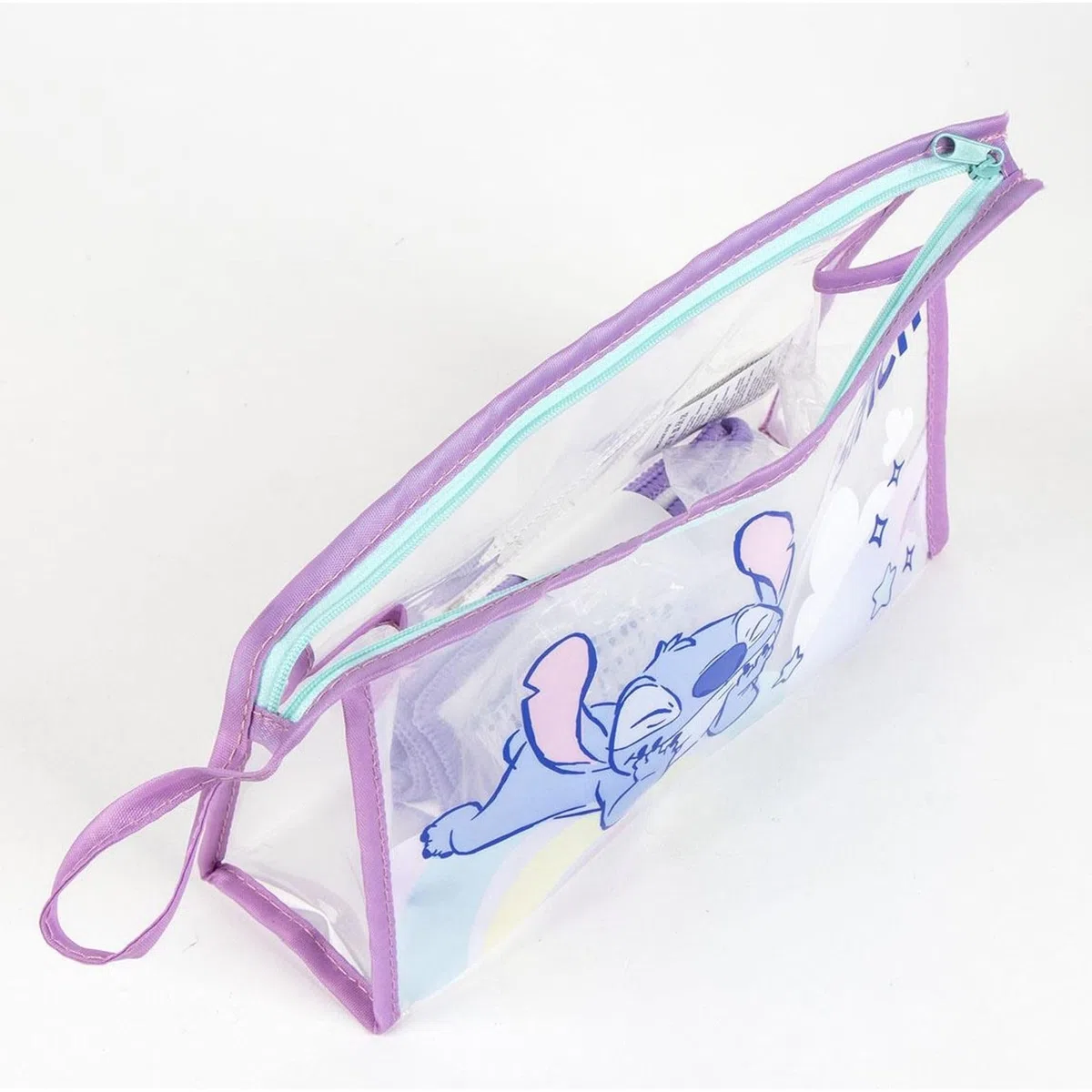 Borsa da viaggio e da toilette Disney per bambini con pettine, trousse e asciugamano, set per l'igiene personale ideale come regalo, viaggio e uso quotidiano