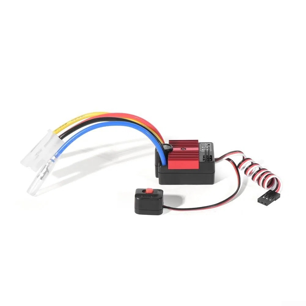 Regolatore elettronico brushless ESC 60A, 6-12 V per auto RC barca 360A telecomando parti del veicolo (nero)