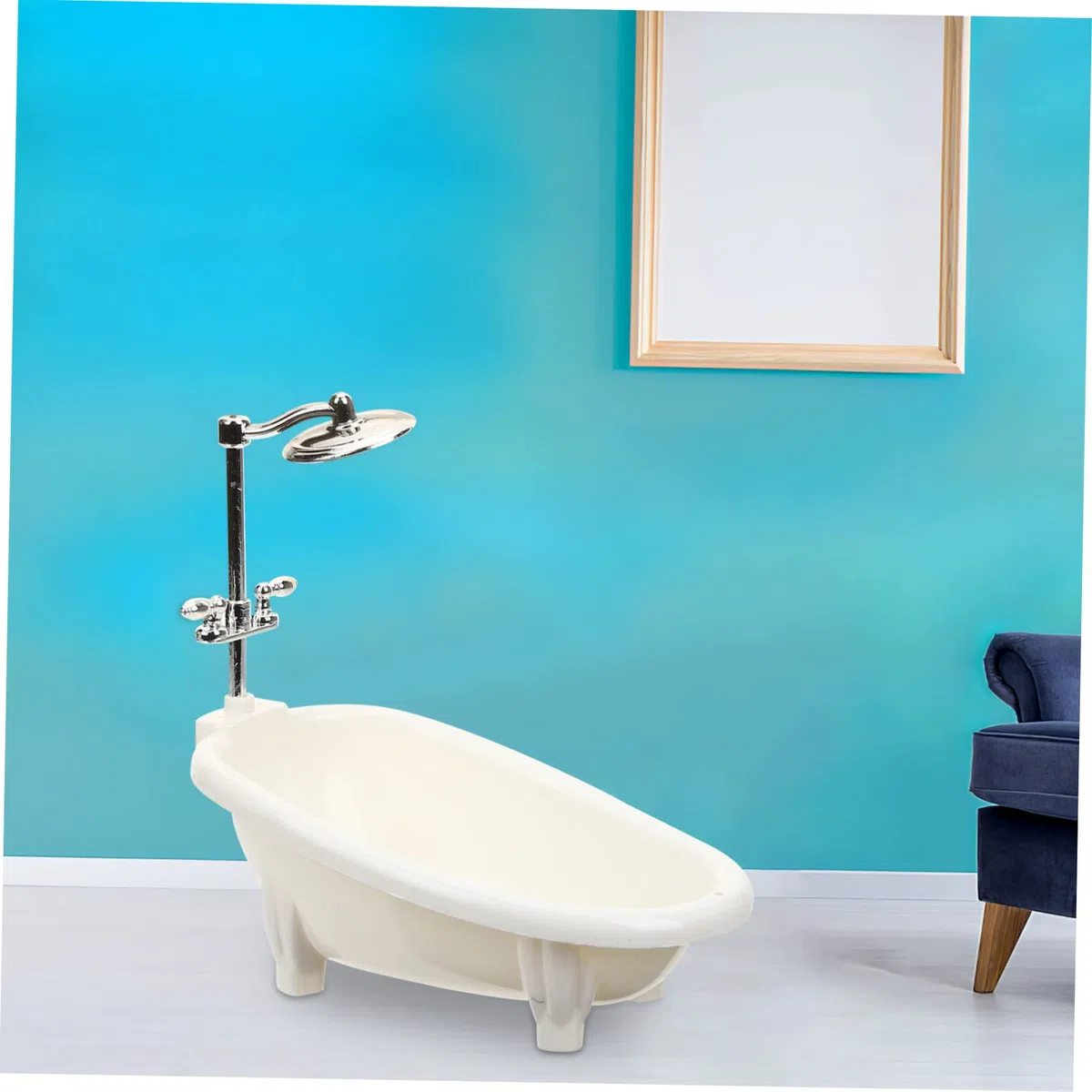 3pezzi Vasca Da Bagno in Miniatura Per Casa Bambole Mobili Per Bambole e Decorazioni Per Mini Case Vasca Da Bagno Per