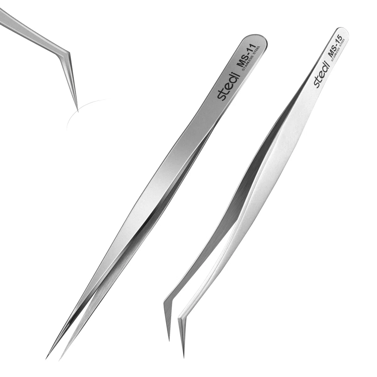 stedi 2pcs Set Di Pinzette Di Precisione, Strumenti Di Modellismo, Pinzette In Acciaio Inox Di Altissima Precisione Per Gundam, Modelli Militari In Scala, Parti In Resina 3d, Pinzette Industriali