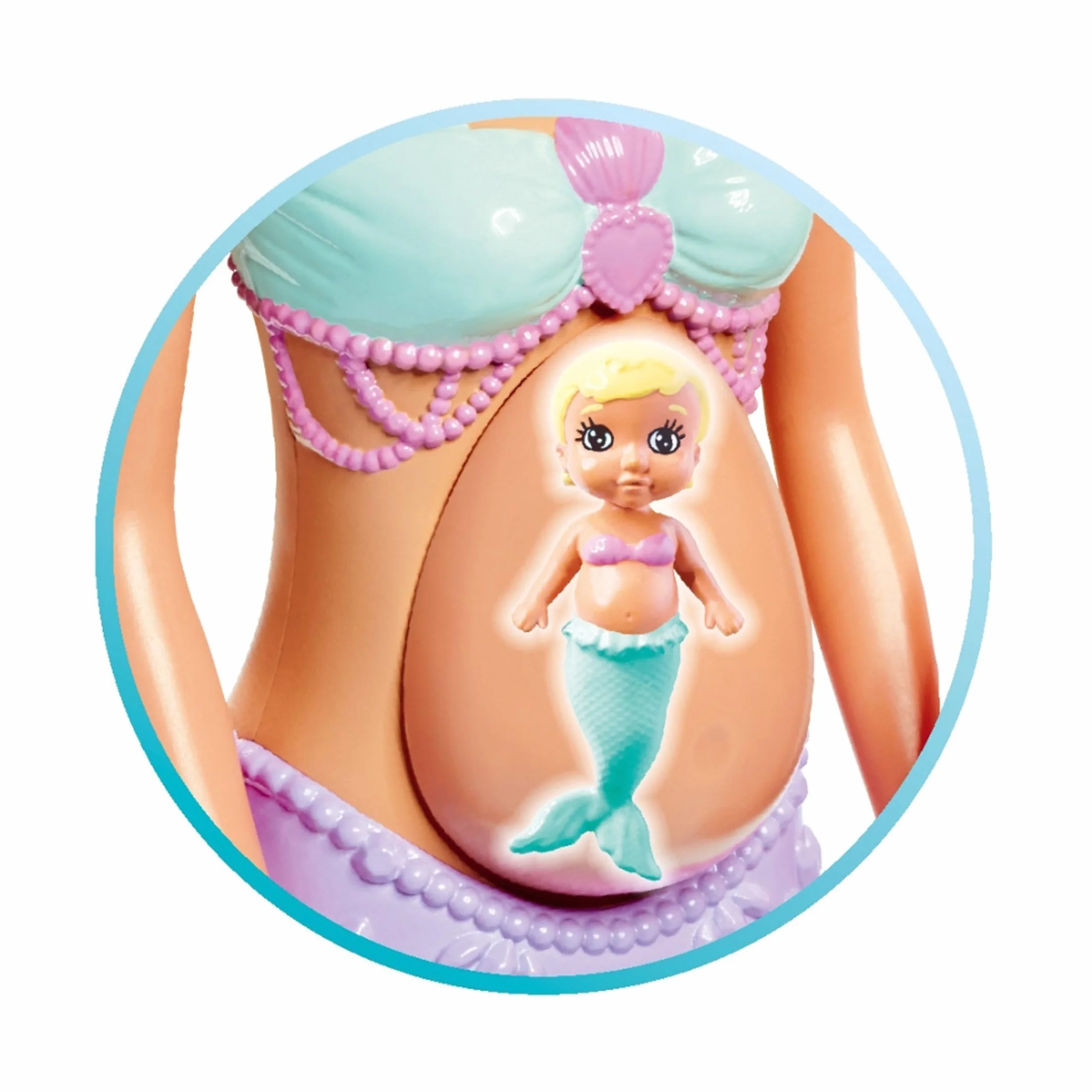Simba Steffi Love Mermaid Family - Bambola a forma di sirena in gravidanza con kevin, con lettino, 29 cm, per bambini a partire dai 3 anni