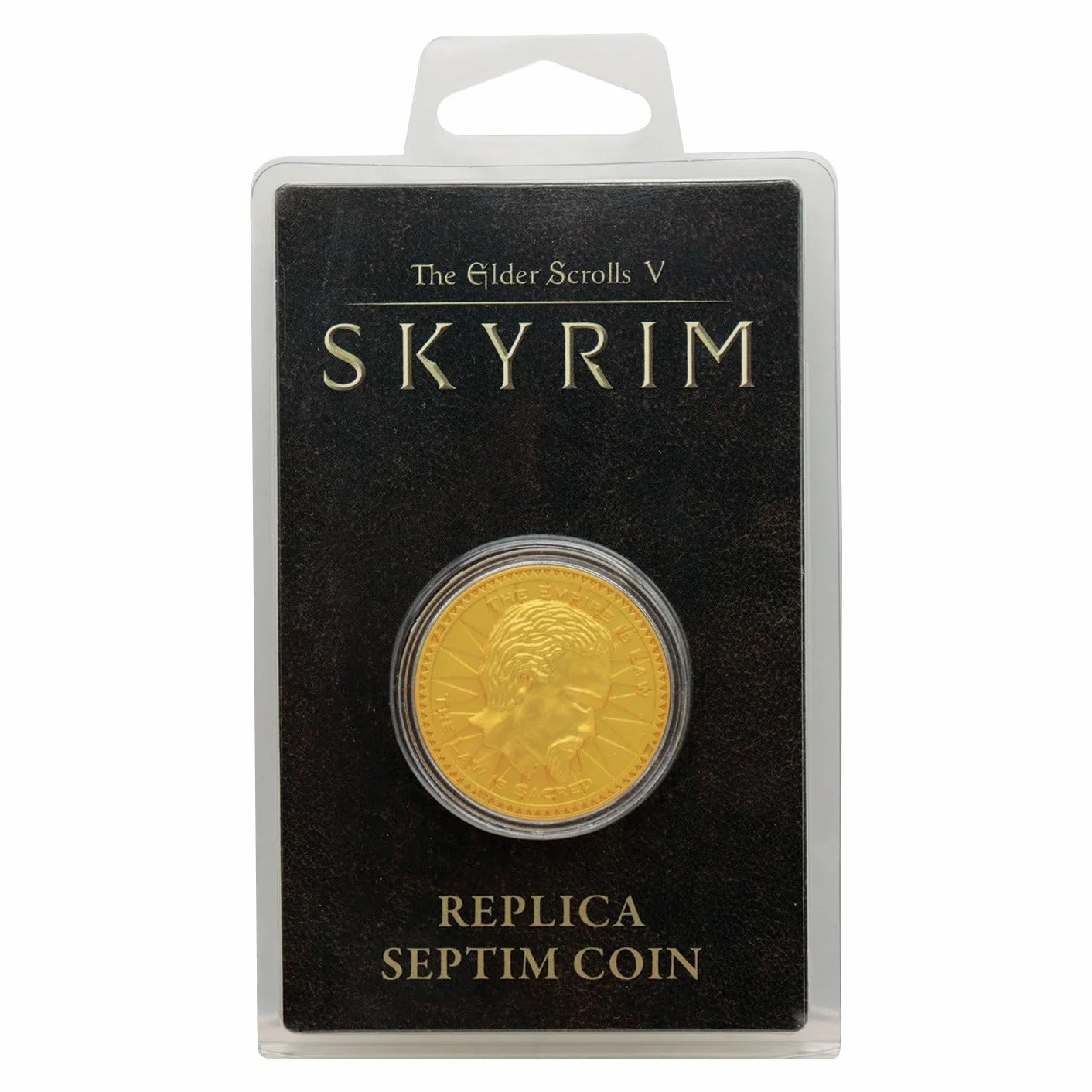 FaNaTtik The Elder Scrolls Replica Septim Coin da collezione – Special Misty Gold Edition, pezzo numerato individualmente, prodotto ufficiale Skyrim (38 mm)