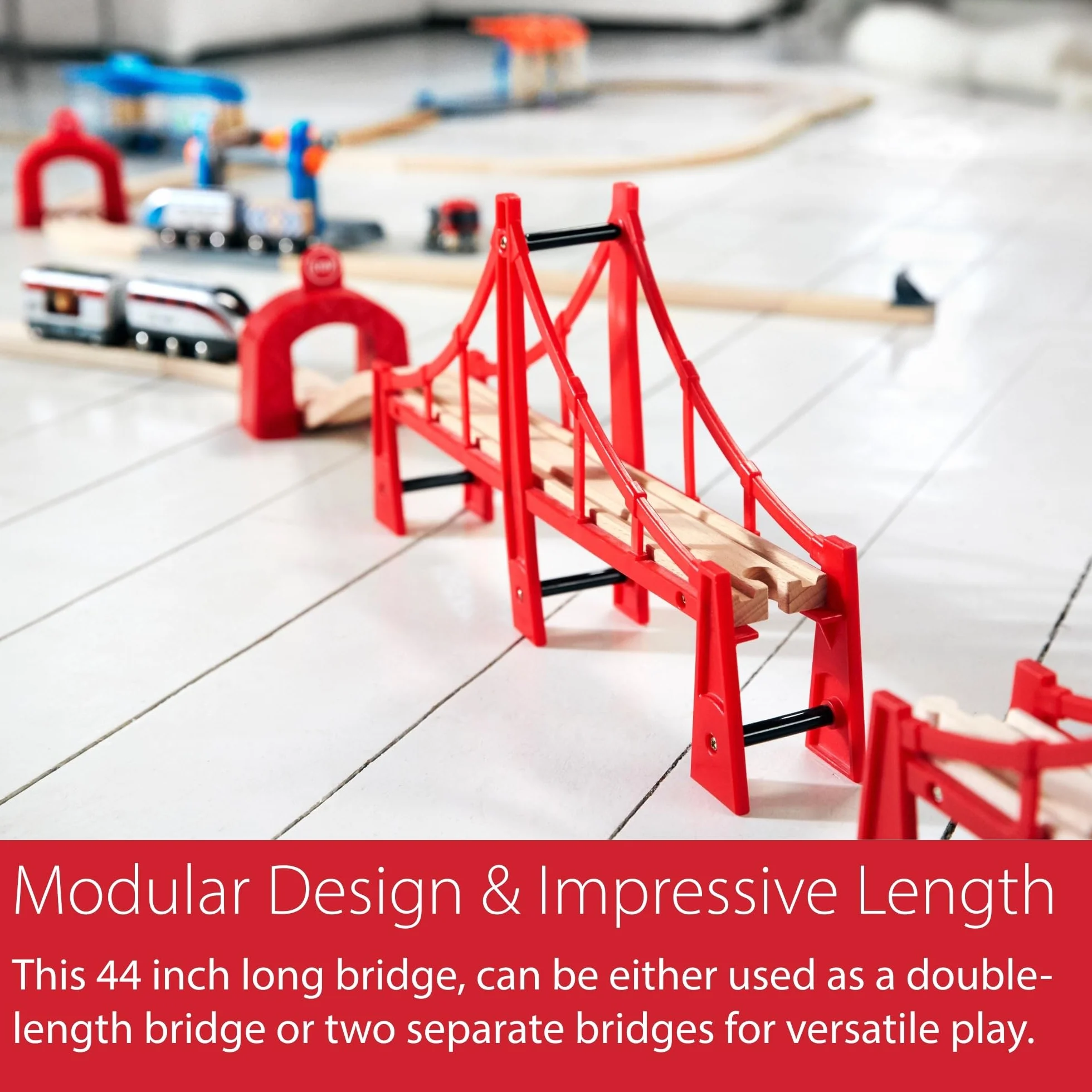 BRIO World 33683 Suspension Bridge - Accessori ferroviari Wooden Railway - Giocattoli per bambini piccoli consigliati per bambini dai 3 anni in su