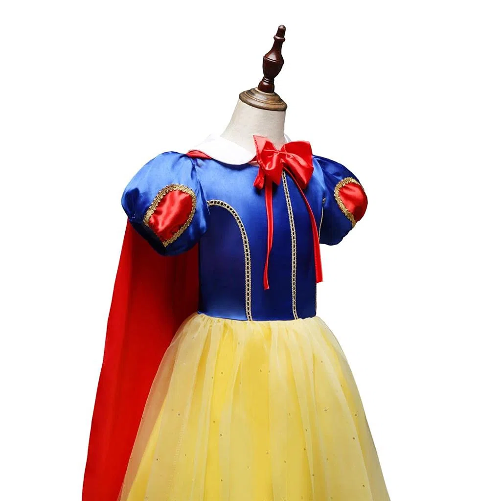 Lito Angels Vestito Costume Principessa Biancaneve per Bambina, Vestirsi Festa di Fantasia