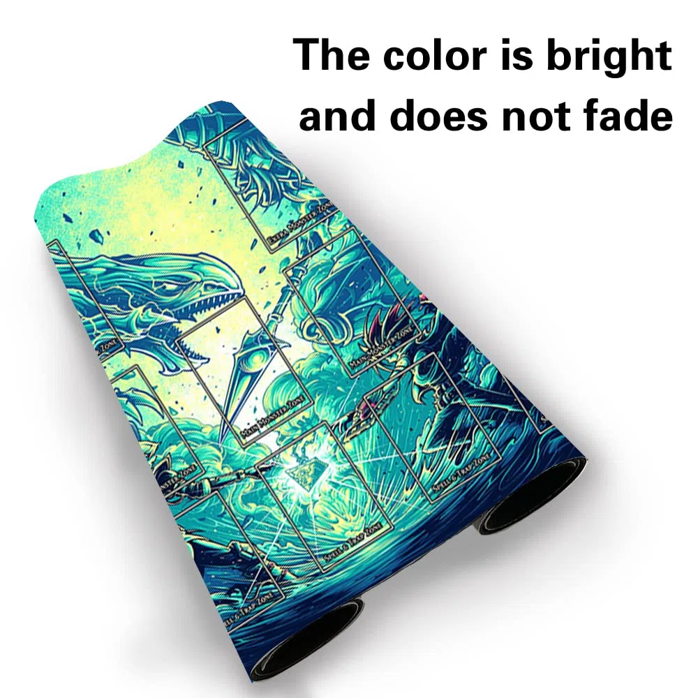 Tappetino da gioco da tavolo TCG + sacchetto senza regalo + con zone di carte, tappetino per tavolo da gioco di carte YGO, dimensioni 60 x 35 cm, tappetino per mouse compatibile con carte