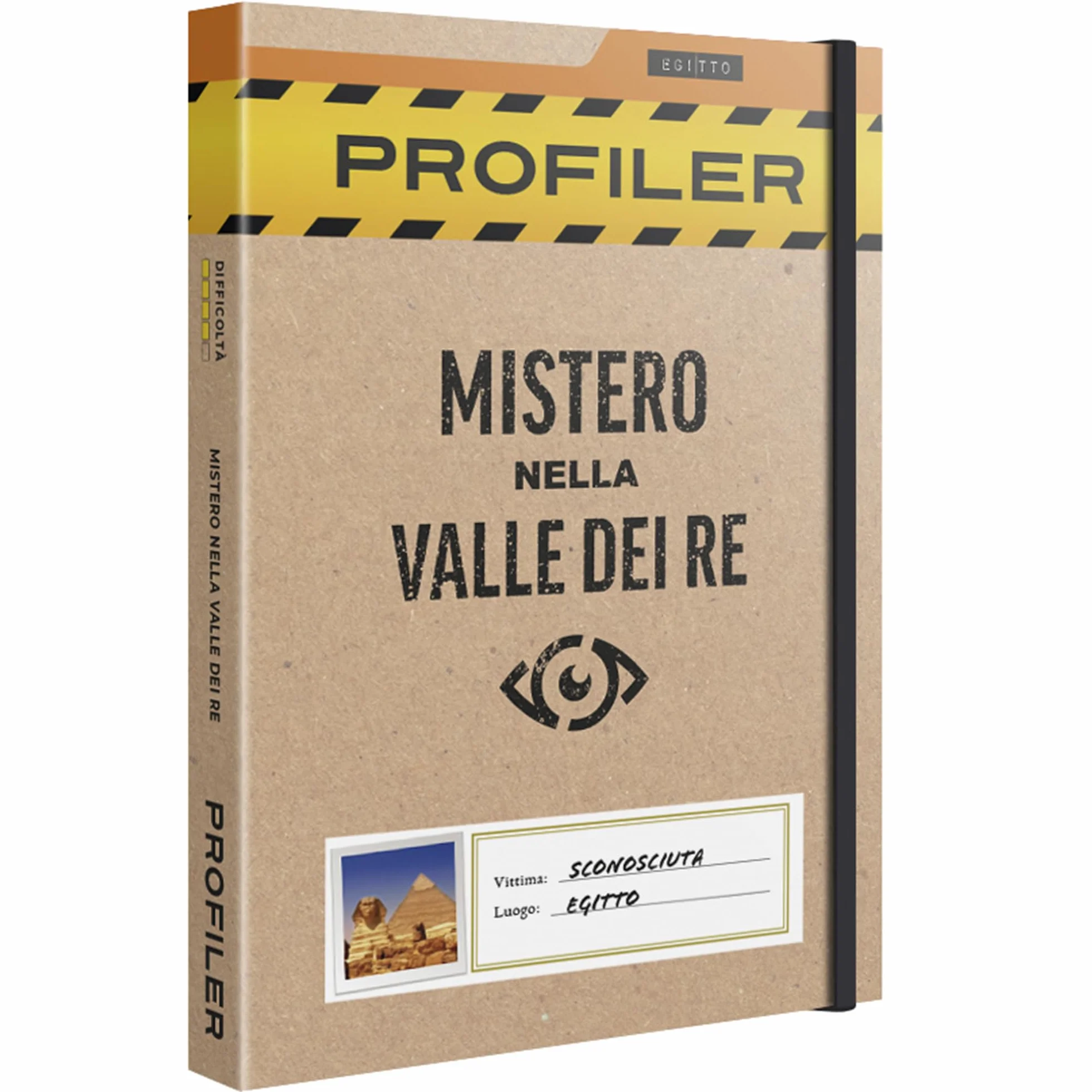 Profiler – Mistero nella Valle dei Re: Scoperta macabra in una tomba faraonica – Gioco investigativo tipo escape game con prove reali – 1-6 giocatori, 1h30-2h
