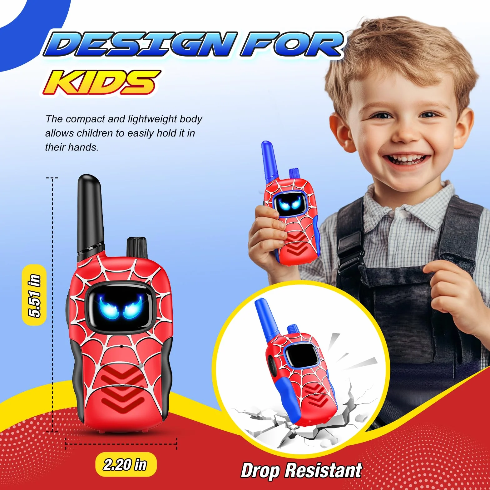 Walkie Talkie Bambini Gioco 3-12 Anni Giochi da Esterno Regali Pasqua