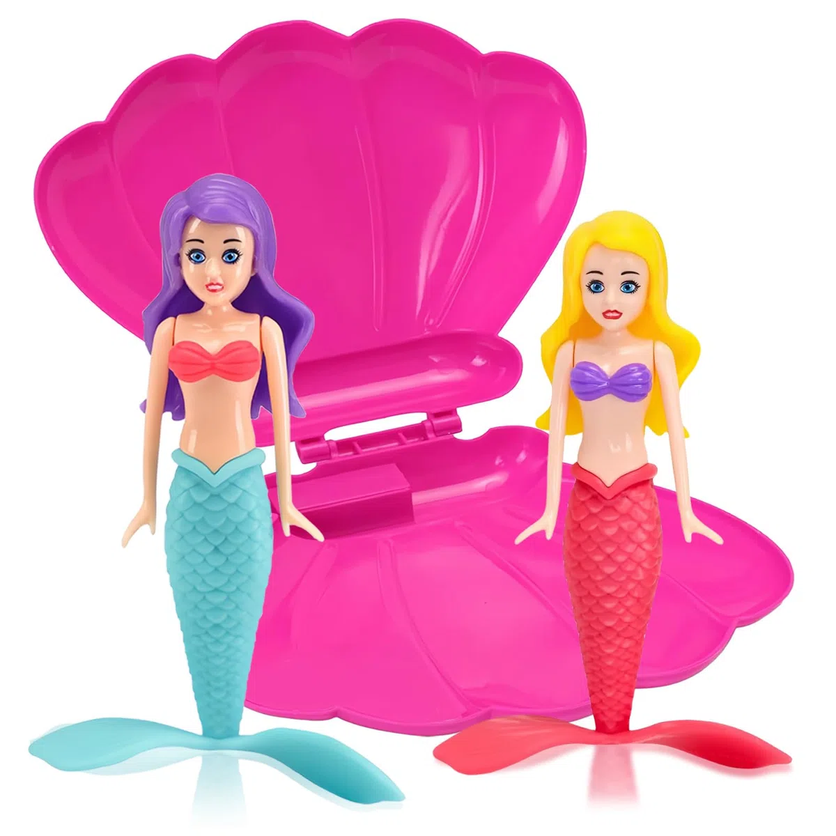 YAAVAAW Sirena Immersione Giocattoli 2 Pezzi Rosa Caldo, Set di Giocattoli di Immersione della Sirena della Piscina per Bambini