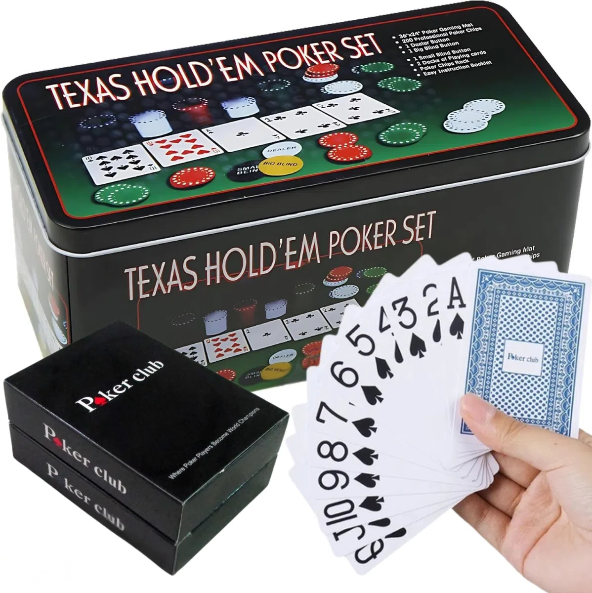 Set da Poker per Gioco di Poker. Mazzo di Carte Resistente e Valigetta Poker. Diventa il Maestro del Caso con questo Set Poker di Lusso. Eleganza in Ogni Carta e Dominio in Ogni Scommessa.