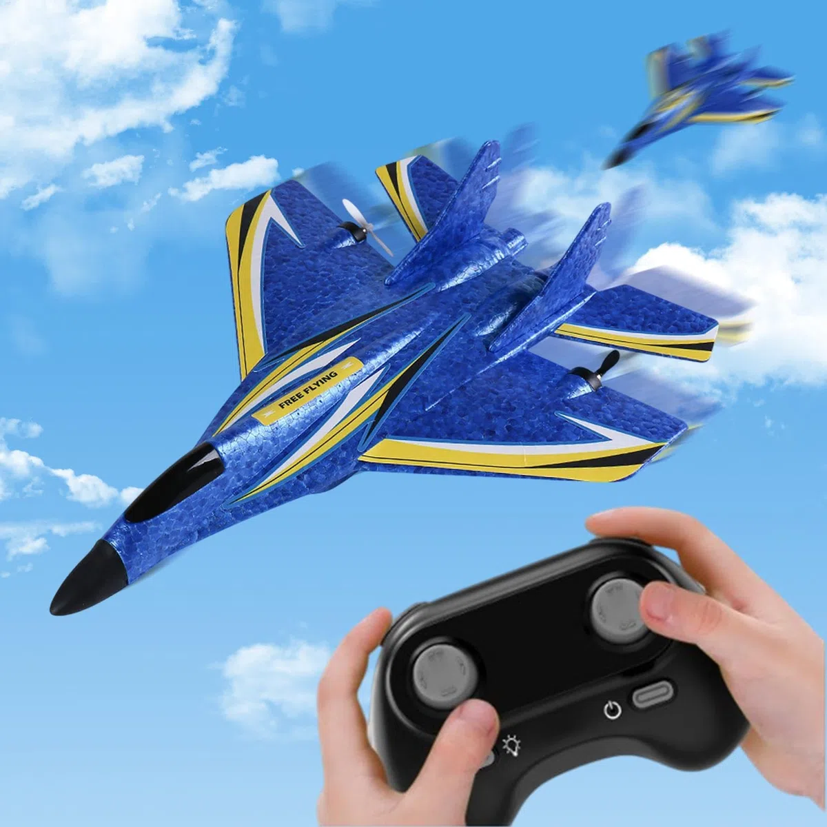 Aereo Telecomandato Con Fotocamera - Grande Aereo RC, Luci A LED Colorate | Giocattolo Volante Impermeabile Da 2,4 GHz, Motore Bimotore Per Uso Esterno Ed Interno, Aereo Educativo Per Bambini E Princi