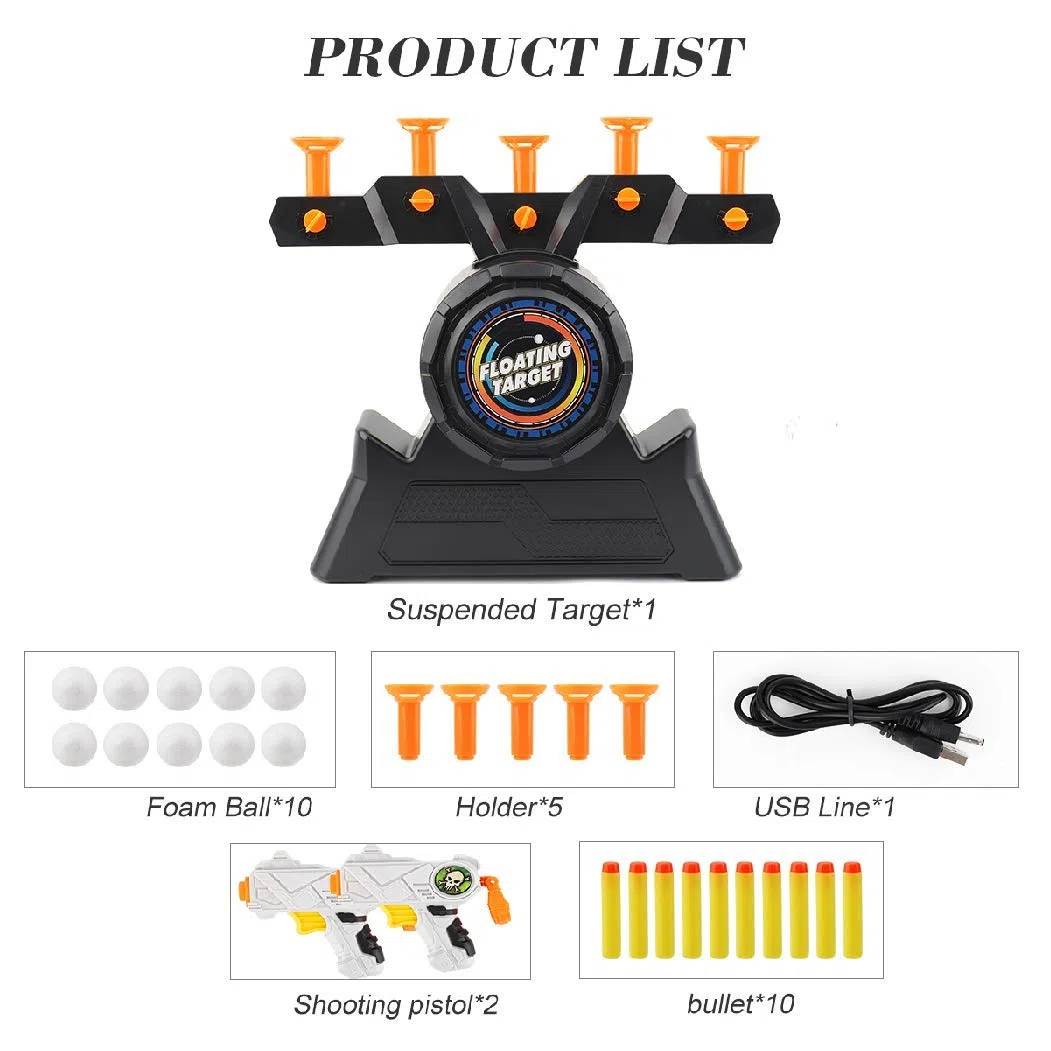 Herefun Gioco Bersaglio Galleggiante, Bersaglio Galleggiante Elettrico, Giochi di tiro Elettrico, Freccette Gioco Sparatutto Shooting Giocattoli da Allenamento con 2 Pistole, 10 Proiettile