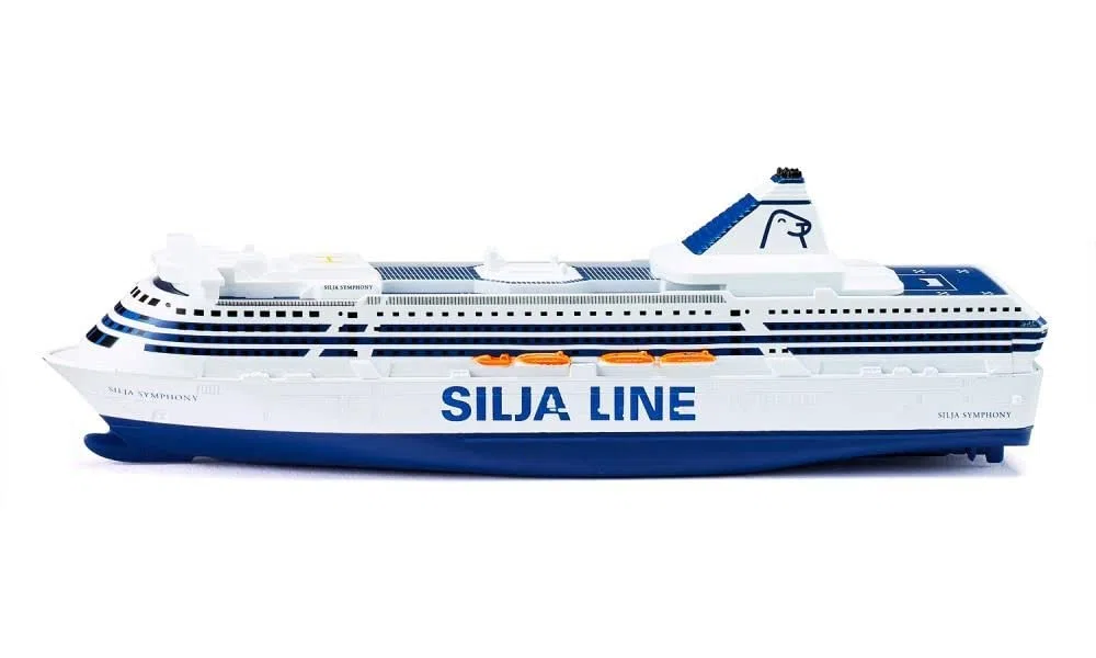 siku 1729, Traghetto Silja Symphony, Metallo e Plastica, 1:1000, Blu e Bianco, Uso versatile