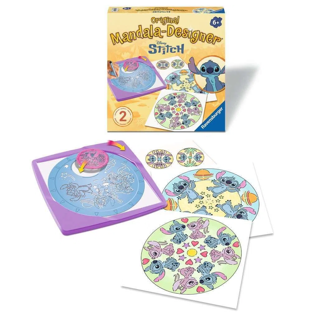 Ravensburger 12028015 - Mandala Designer Midi Disney Stitch - set di disegni creativi per bambini dai 6 anni in su
