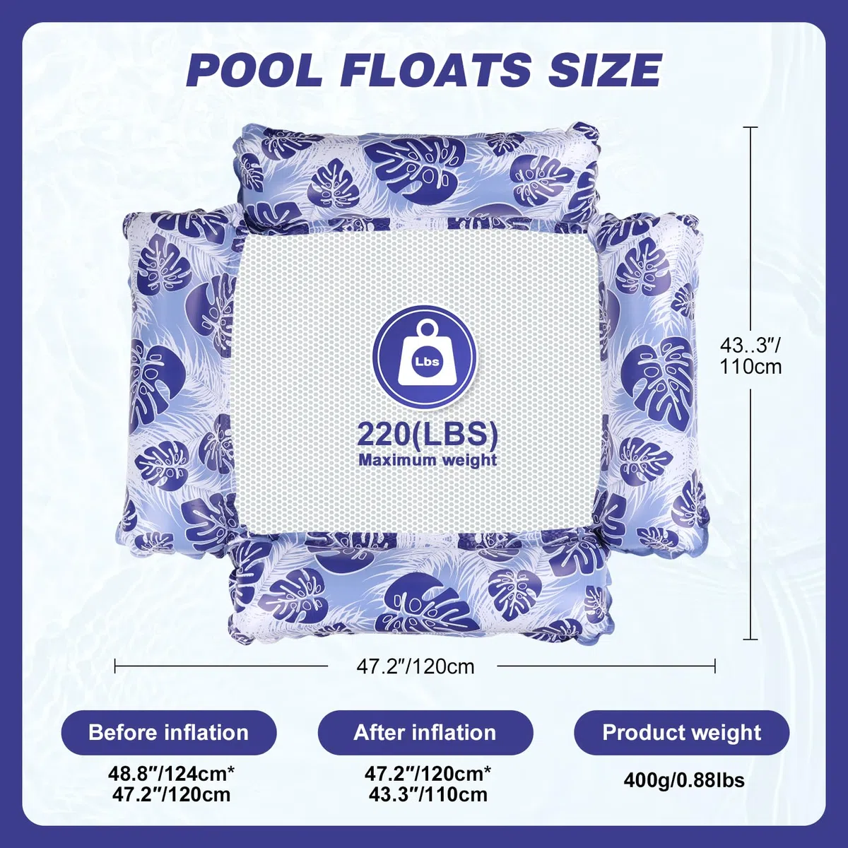 2 Pezzi Amaca galleggiante, Galleggiante Piscina, Materassino Piscina, 4-in-1 Materassino Gonfiabile Mare Piscina, Accessori Piscina, Sdraio Amaca Materassino Mare, poltrona gonfiabile piscina