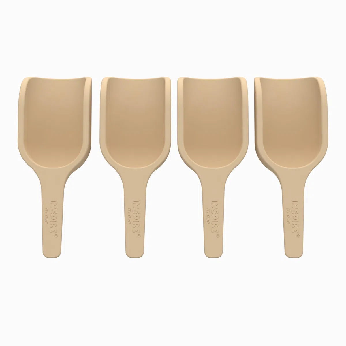 Inspire My Play – 4 x Pale in Silicone impilabili Naturale – Accessorio Perfetto per Sensory Play vassoi – Accessori per Vassoio Tuff