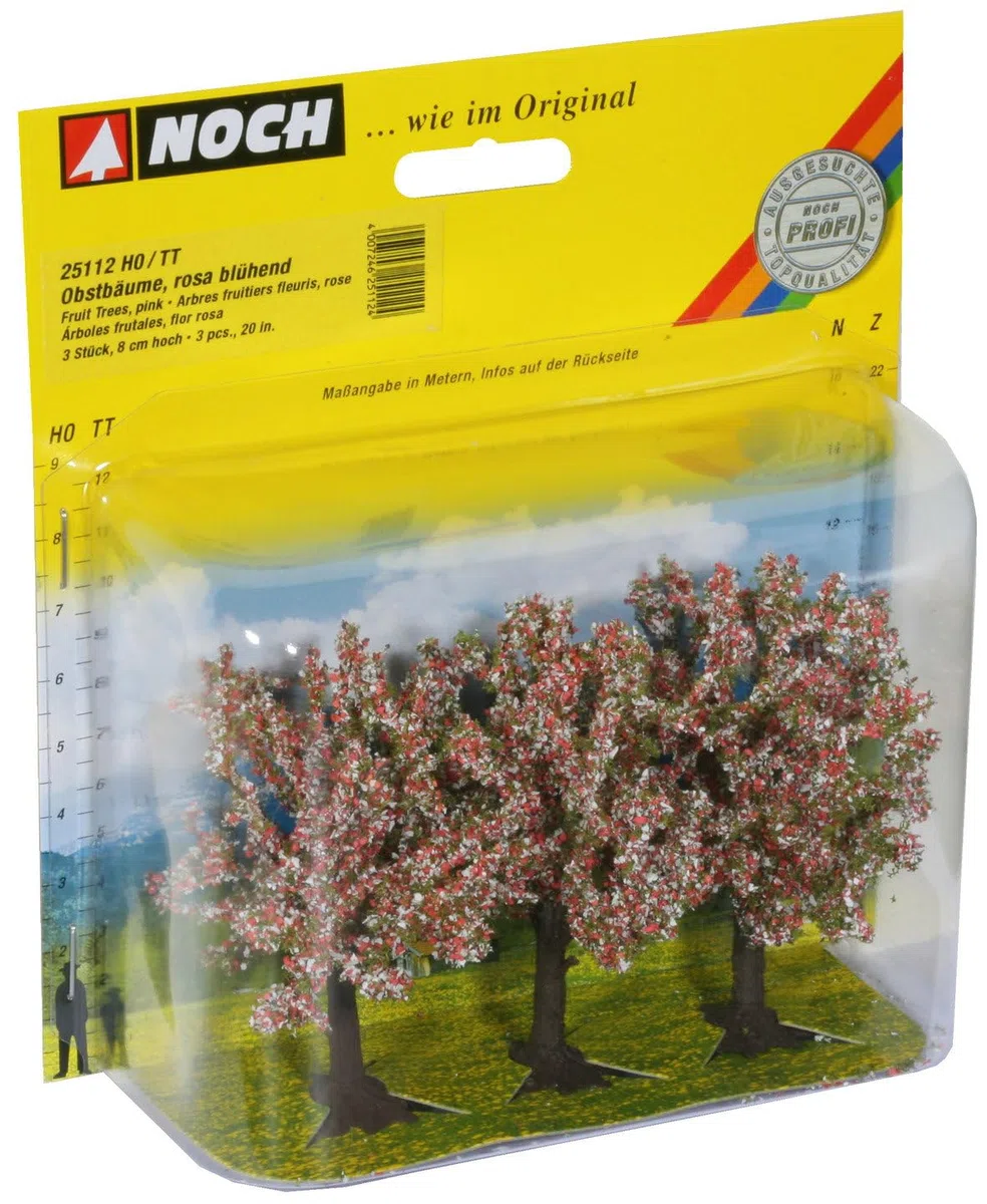 NOCH 25112-3 Alberi da frutto in Fiore, Colore: Rosa