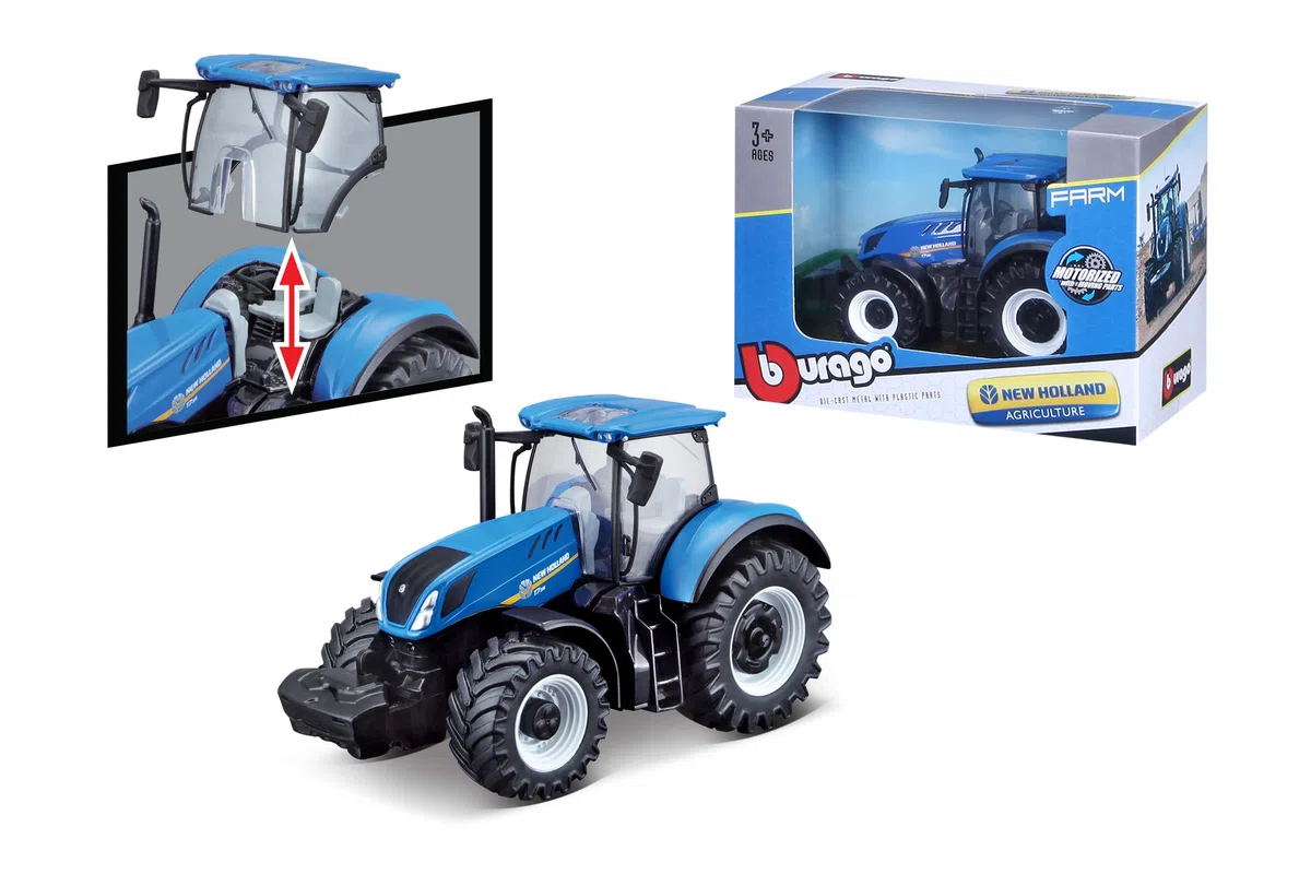 Bburago-1/43 Collezione Ferme-New Holland Auto, 31612, Verde