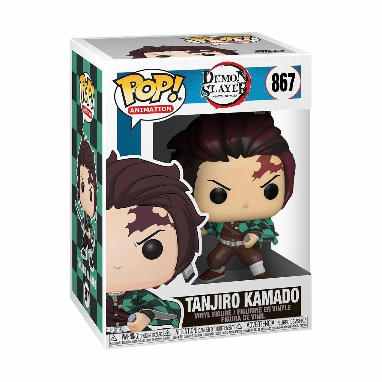 Funko Pop! Animation: Demon Slayer - Tanjiro Kamado- Figura in Vinile da Collezione - Idea Regalo - Merchandising Ufficiale - Giocattoli per Bambini e Adulti - Anime Fans